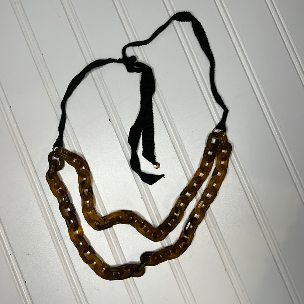 J. Crew Tortoise shell necklace